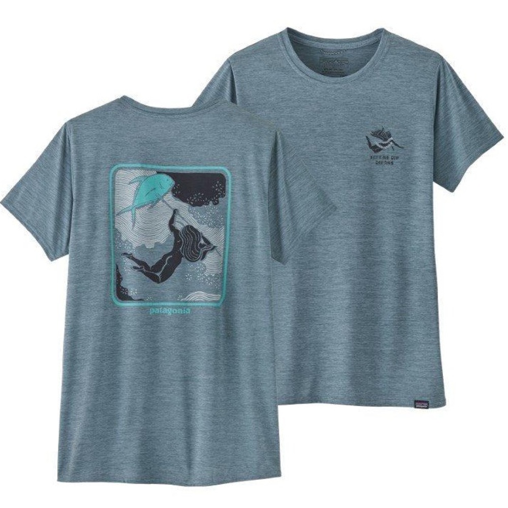 Patagonia Women’s Capilene Cool Logo T-Shirt “Defend our Oceans” 🧜‍♀️